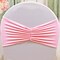 10 Pieces Pink Ruffled Spandex Chair Bands for Charming Event Decor 8x13 inches
